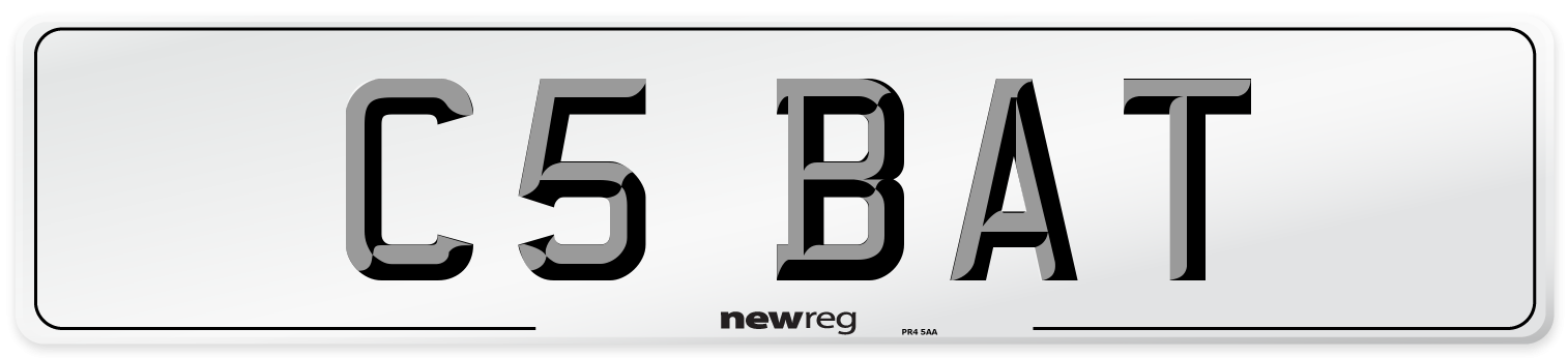 C5 BAT Number Plate from New Reg